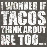 I Wonder if Tacos Think About Me Too Cotton Canvas Backpack