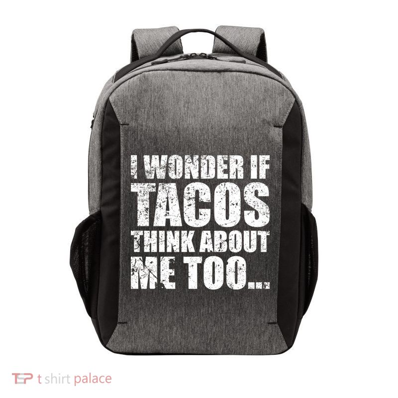 I Wonder if Tacos Think About Me Too Vector Backpack