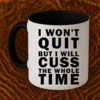 I Wont Quit But I Will Cuss The Whole Time Mug