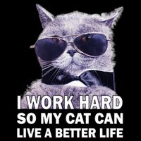 I Work Hard So My Cat Cat Live A Better Life Impact Tech Backpack