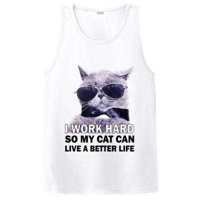 I Work Hard So My Cat Cat Live A Better Life PosiCharge Competitor Tank
