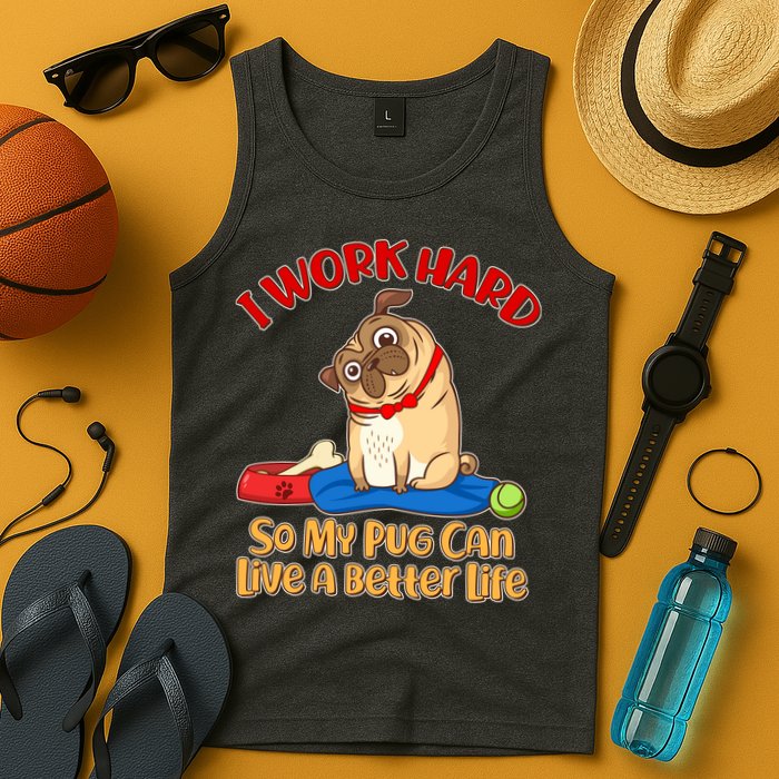 I Work Hard So My Pug Can Live a Better Life Tank Top