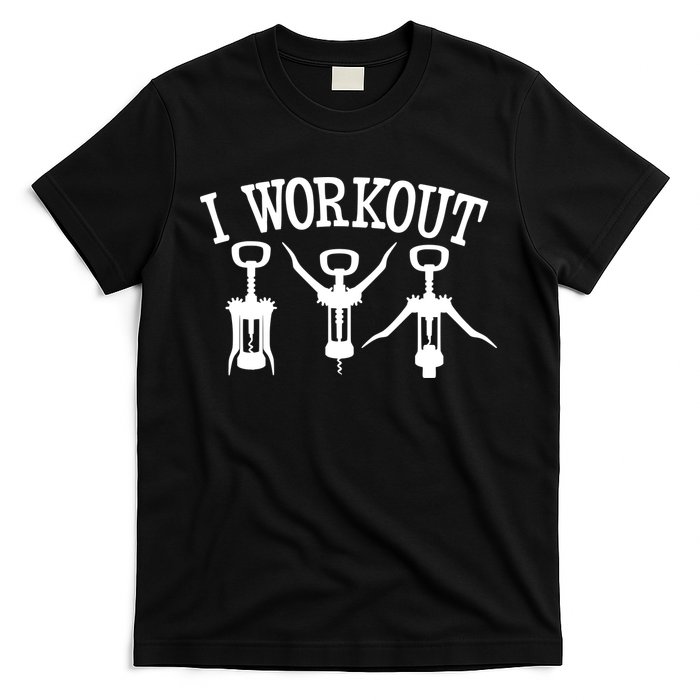 I Work Out Funny Bottle Opener T-Shirt