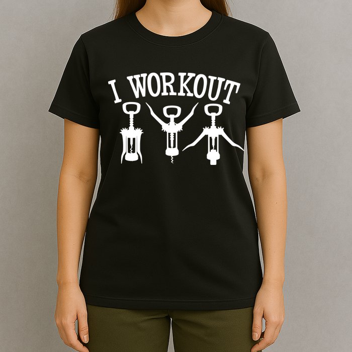 I Work Out Funny Bottle Opener T-Shirt