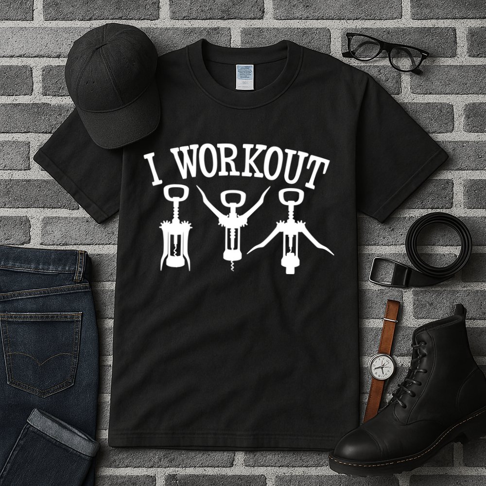 I Work Out Funny Bottle Opener Tall T-Shirt