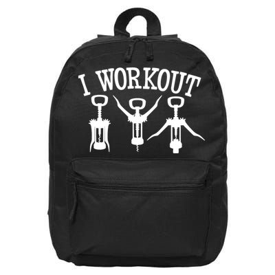 I Work Out Funny Bottle Opener 16 in Basic Backpack
