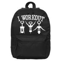 I Work Out Funny Bottle Opener 16 in Basic Backpack