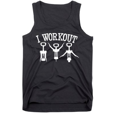 I Work Out Funny Bottle Opener Tank Top