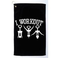 I Work Out Funny Bottle Opener Golf Towel