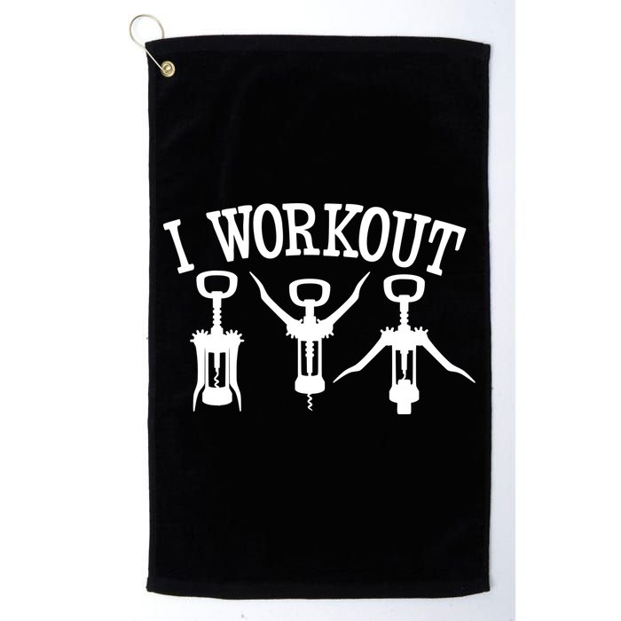I Work Out Funny Bottle Opener Golf Towel