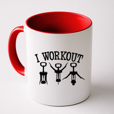 I Work Out Funny Bottle Opener Mug
