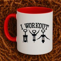 I Work Out Funny Bottle Opener Mug