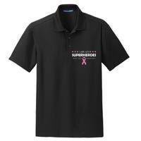 I Work With Superheroes Breast Cancer Awareness Month Dry Zone Grid Polo