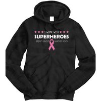 I Work With Superheroes Breast Cancer Awareness Month Tie Dye Hoodie