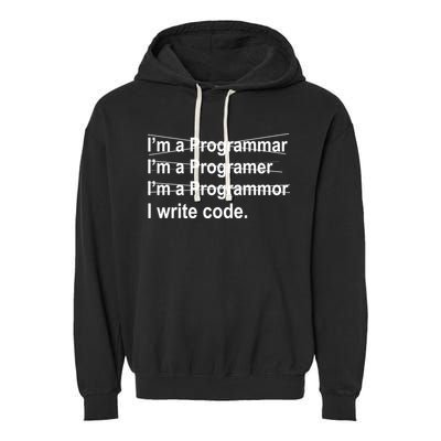 I Write Code Garment-Dyed Fleece Hoodie