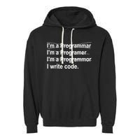 I Write Code Garment-Dyed Fleece Hoodie