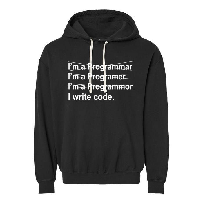 I Write Code Garment-Dyed Fleece Hoodie