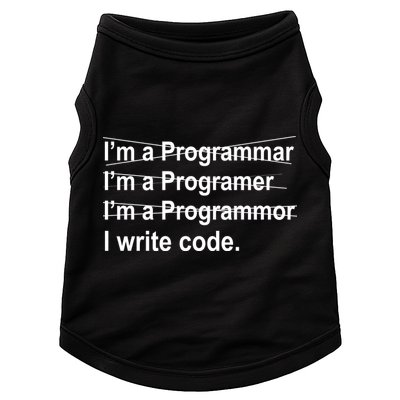 I Write Code Doggie Tank