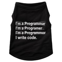 I Write Code Doggie Tank