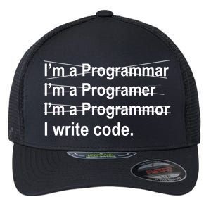 I Write Code Flexfit Unipanel Trucker Cap