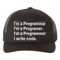 I Write Code Yupoong Adult 5-Panel Trucker Hat