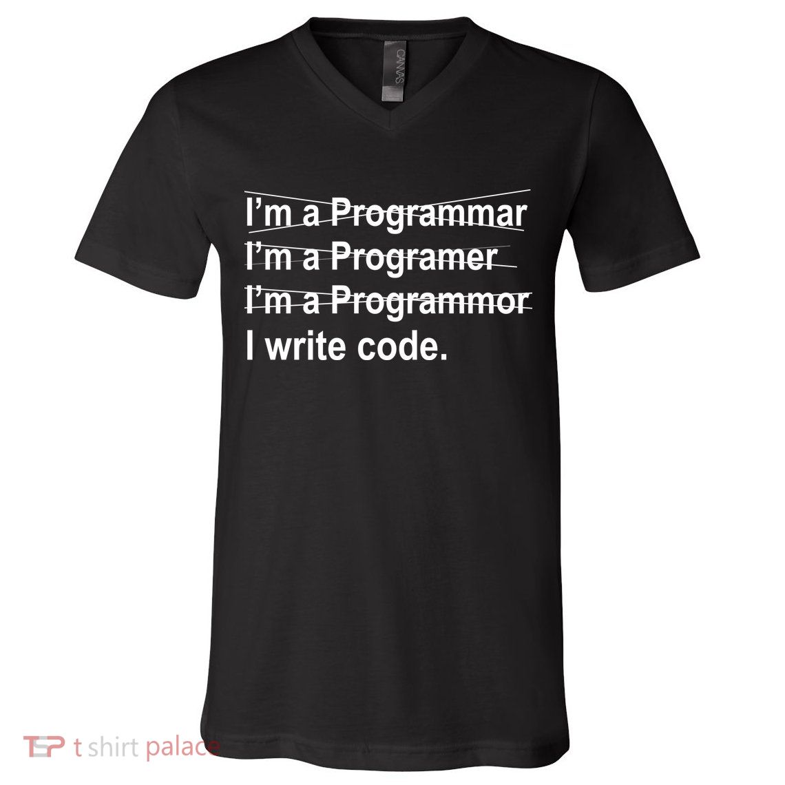 I Write Code V-Neck T-Shirt