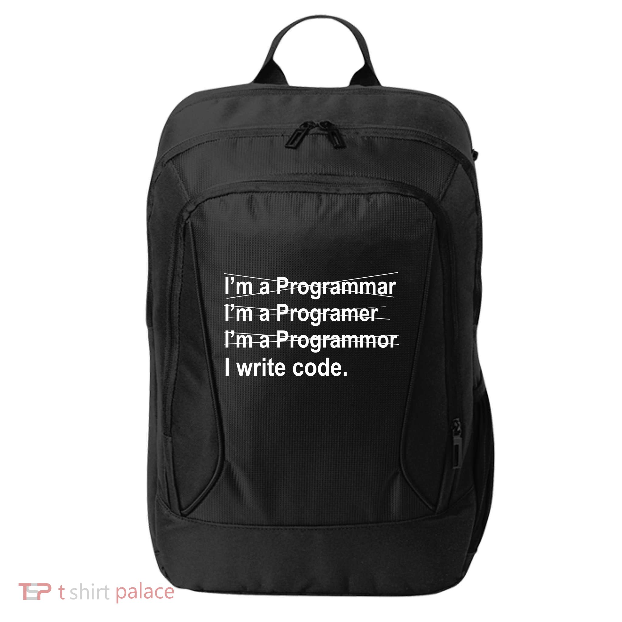 I Write Code City Backpack