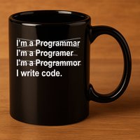 I Write Code 11oz C Handle Ceramic Mug