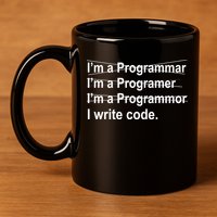I Write Code 11oz C Handle Ceramic Mug