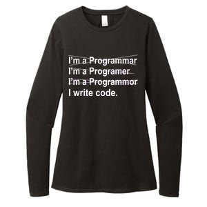 I Write Code Womens CVC Long Sleeve Shirt