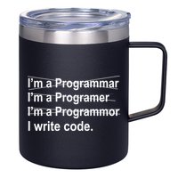 I Write Code 12oz Stainless Steel Coffee Mug