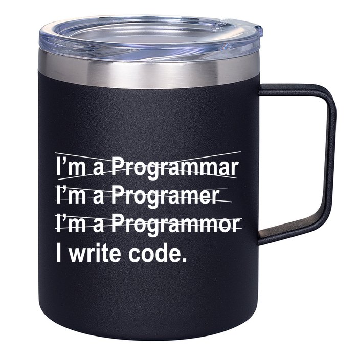 I Write Code 12oz Stainless Steel Coffee Mug