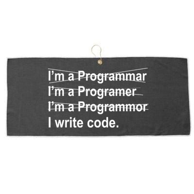 I Write Code Large Microfiber Waffle Golf Towel