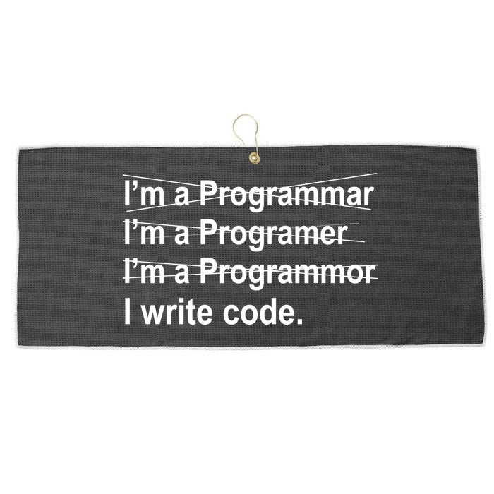 I Write Code Large Microfiber Waffle Golf Towel