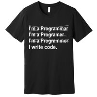 I Write Code Premium T-Shirt