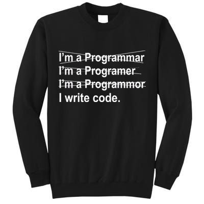 I Write Code Tall Sweatshirt