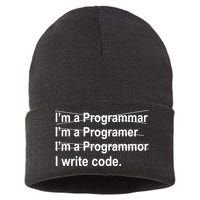 I Write Code Sustainable Knit Beanie
