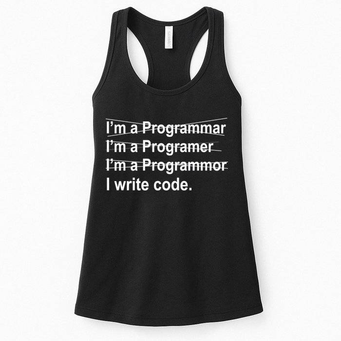 I Write Code Womens Tank Top
