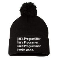 I Write Code Pom Pom 12in Knit Beanie
