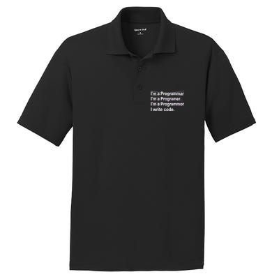 I Write Code PosiCharge RacerMesh Polo