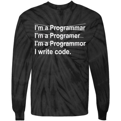 I Write Code Tie-Dye Long Sleeve Shirt