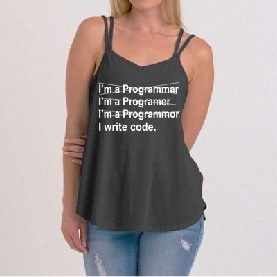 I Write Code Women's Strappy Tank