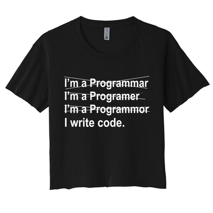 I Write Code Crop Top