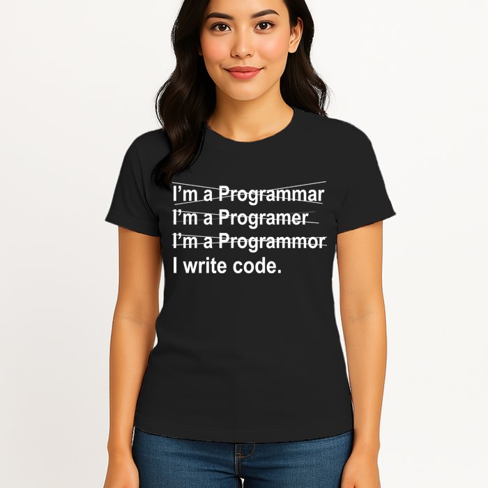 I Write Code Womens T-Shirt