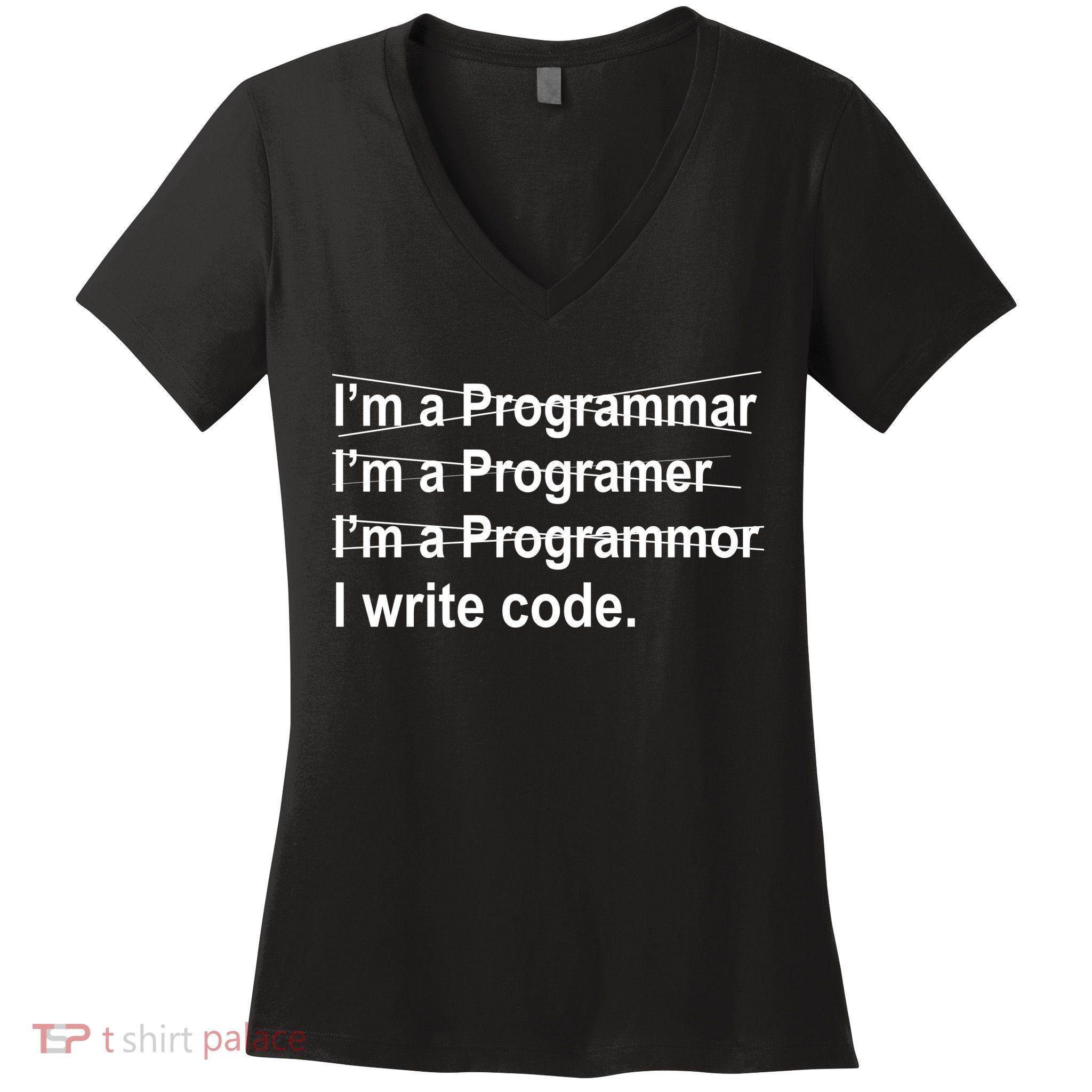 I Write Code Women's V-Neck T-Shirt