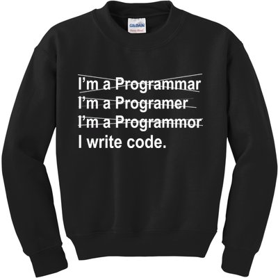 I Write Code Kids Sweatshirt