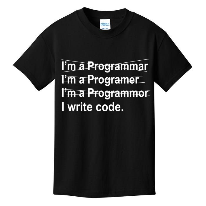 I Write Code Kids T-Shirt