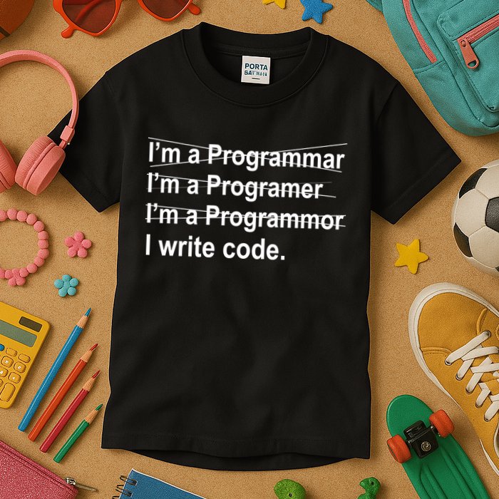 I Write Code Kids T-Shirt