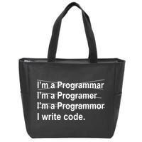 I Write Code Zip Tote Bag