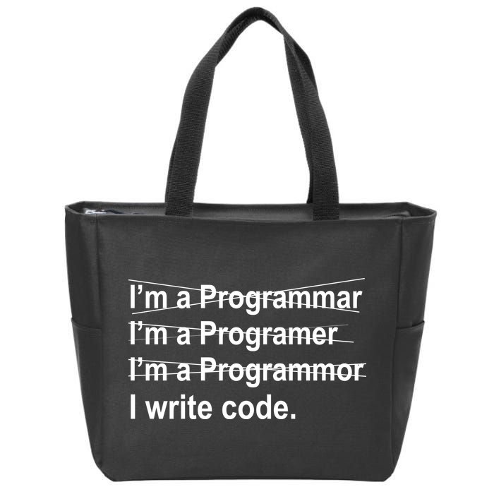 I Write Code Zip Tote Bag